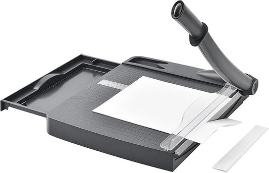 Paper Trimmer, Paper Cutter 12" Cutting Length Heavy Duty Paper Cutter with Storage Drawer, Safety Protection and Blade Lock, 12 Sheets Capacity, Cardstock/Cardboard/Laminate