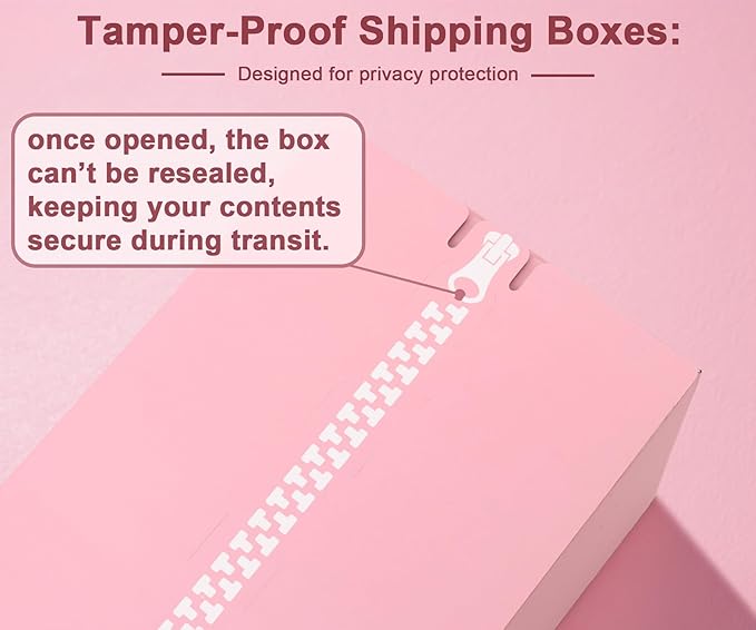 30 Pack 6x4x4 Zipper Shipping Boxes, Safe Small Cardboard Mailer Boxes for Packaging Small Business, Gift, Wrapping Mailing Present