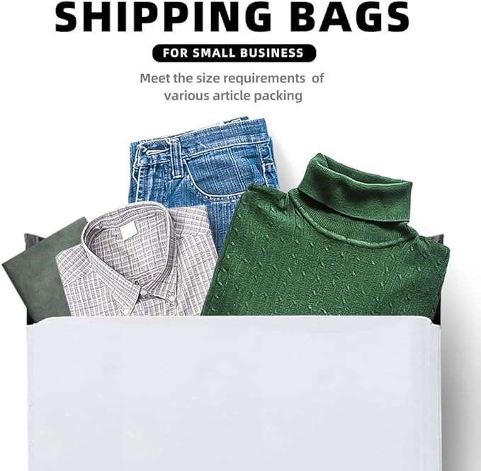 POLYSELLS 100 pcs 24x24 Inches White Poly Mailers Shipping Envelopes, Strong Adhesive Sealing, Waterproof, and Tear-resistant Postal Mailing Bags for Clothing, Books, and Accessories