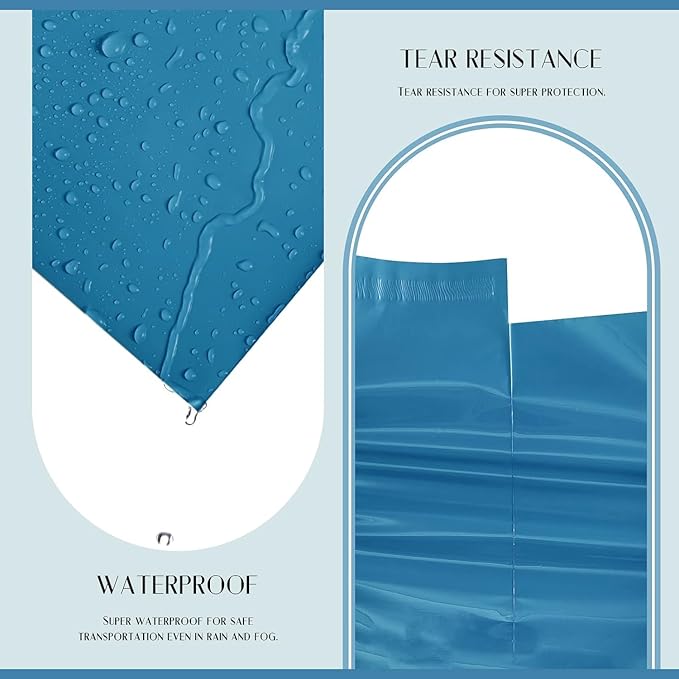 Metronic Large Poly Mailers 19x24 500Pcs, Strong Adhensive Shipping Bags for Clothing, Waterproof Mailers Bags for Small Business, Shipping Envelopes, Tear-resistant Packing Bags in Dark Blue