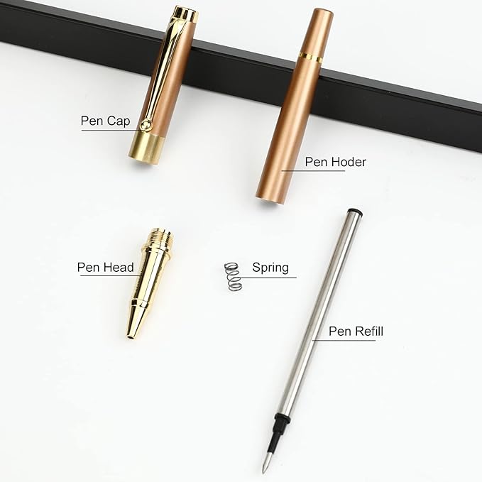 YIVONKA Ballpoint Pen Black Refill,Luxury Ballpoint Line width 0.5mm,Best Ball Pen Gift Set for Men & Women Professional Executive,Office,Nice BallPens Classy Gift Box (Rose Gold)