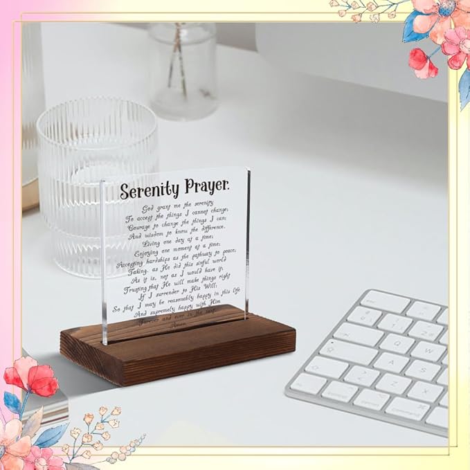 Mental Health Gifts for Friend, Encouragement Gifts for Friend, Positive Affirmation Gifts for Friend,Modern Acrylic Desk Plaque with Inspirational Quotes, 10 x 10 x 1.5 cm,XXD30