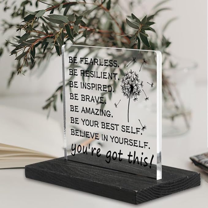 Positive gifts for Women Coworkers Employees Friend, Inspirational Positive Affirmation Gift for Him Her, Mental Health for Home School Counseling Office Treatment Desk Decorative Signs-DX323