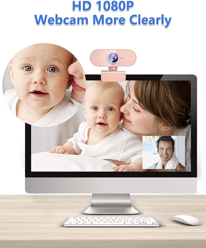 Webcam for PC&1080P HD Web Cam,Webcam with Microphone,Stand for PC/MAC/Laptop/Desktop,Wide Angle Web Cameras for YouTube,Skype,Zoom,Xbox One,Video Calling