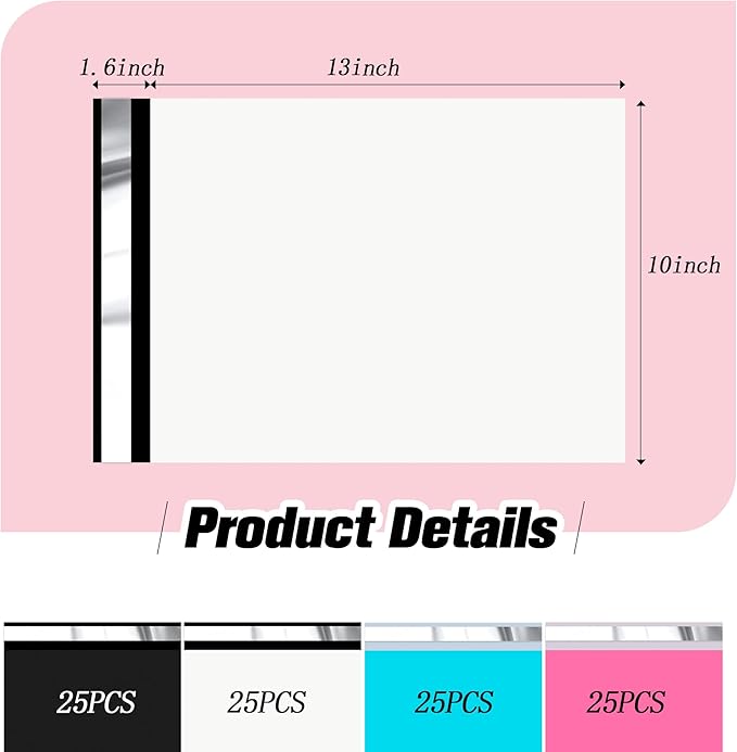 JinRuiKJ Thank You Poly Mailer - 10x13 Poly Mailers Variety Pack of 100, 25 Pcs Each Color, Strong Adhesive Shipping Bags for Clothing, Durable Thick Mailer Bags with Self Seal - Mixed Color