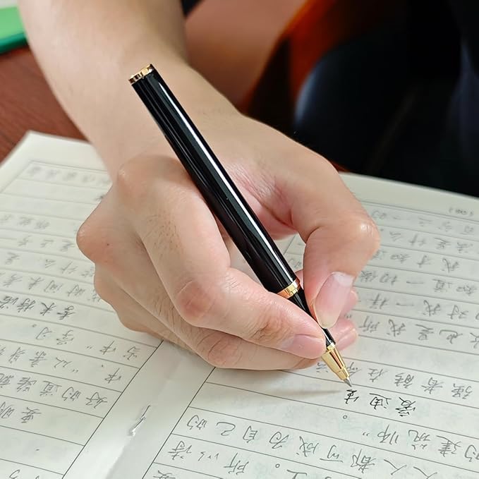 Luxury Ballpoint Pen, 24k Gold Trim, Best Rollerball Pen Gift Set for Men and Women, Perfect for Signature Executive Office, Beautiful Pen Gift Box, Writing and Drawing (Green)