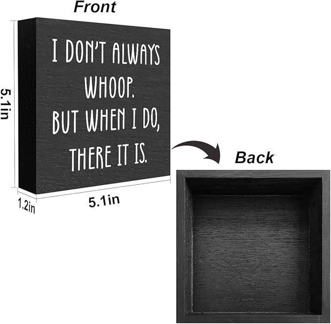 Funny Quotes Office Supplies Rustic Desk Decor Black Wooden Box Sign Humor Novelty Office Organization Graduation Gifts Wood Plaque Cubicle Accessories Home Shelf Table Centerpiece Bedroom Decorations
