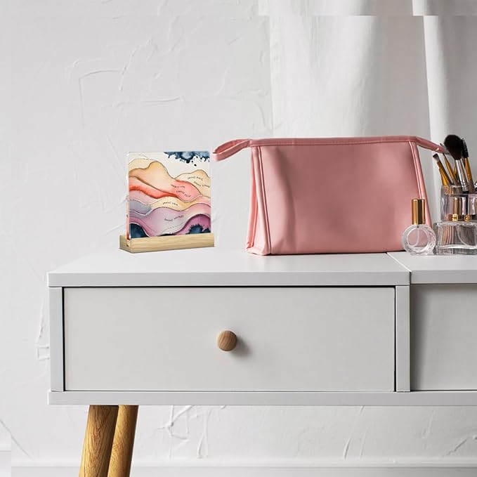 Therapy Office Decor, School Counselor Gifts, Mental Health Office Desk Decor, Gifts for Women Therapist Psychologist School Counselor, Halloween Christmas Gift Inhale Exhale Sequence Acrylic Sign