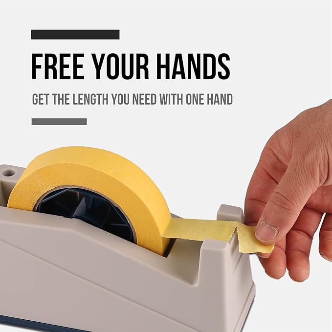 Lichamp Desktop Tape Dispenser Holder with Large 3 inch Core for Masking/Heat Transfer Sublimation/Painters and Freezer/Kitchen Tape,0128GY