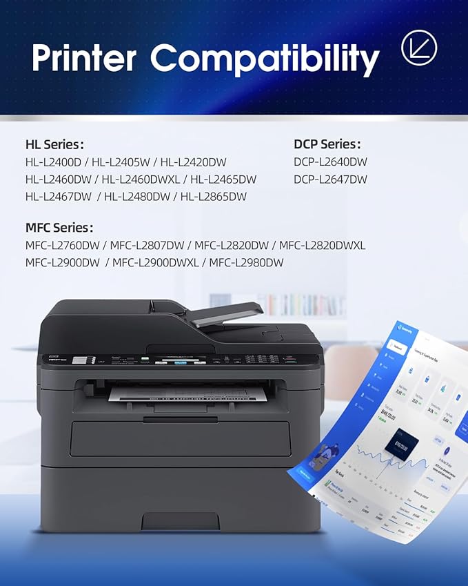 LLAOLLAO TN830XL Toner Cartridges Replacement for Brother TN830XL TN-830XL Toner TN830 XL Work for HL-L2405W HL-L2460DW HL-L2400D HL-L2480DW MFC-L2820DW Printer High Yield (4 Black)