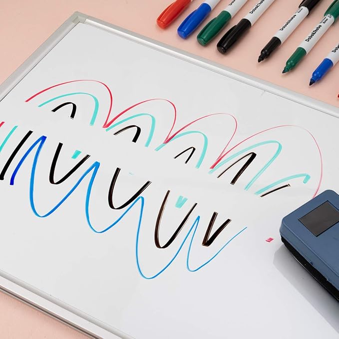 Dabo&Shobo White Board Markers-72 Pcs 4 Color Fine Tip Whiteboard Markers，Perfect for Writing on Whiteboard Mirrors Glass for School Office Home…