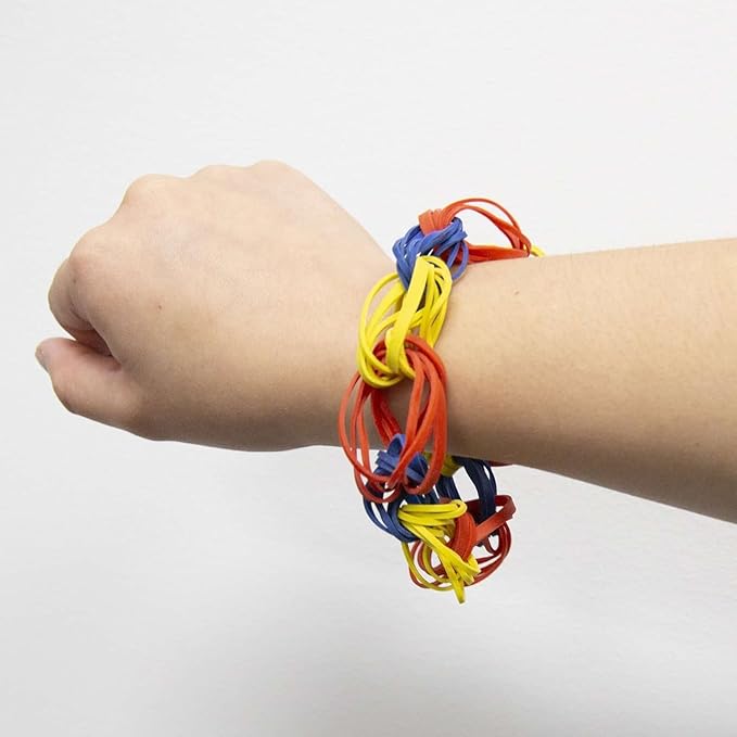 Assorted Color & Size Rubber Bands - Size #54 - Rubber Band Depot - Everyday Bands, Business Rubber Bands - 1/4 Pound Bag