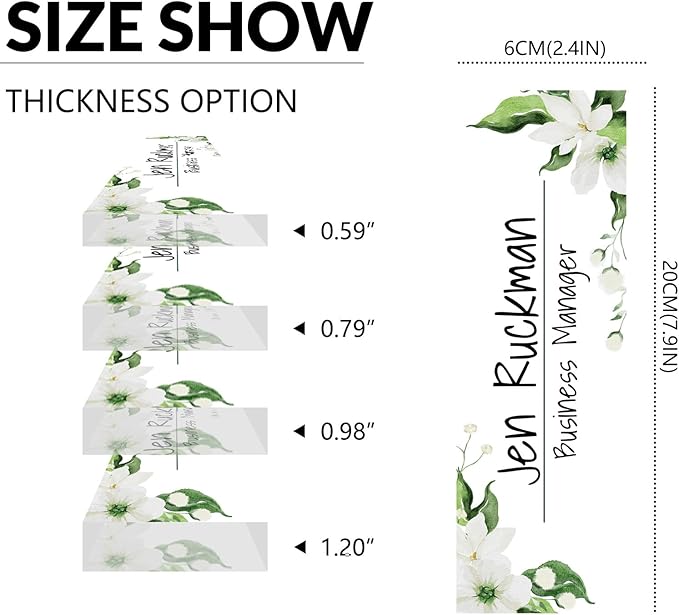 Desk Name Plate Personalized, Custom Name Plate for Desk, Acrylic Desktop Accessories, Office Gift & Decor for Women Men, Teacher Nurse Boss Employee Appreciation Gifts