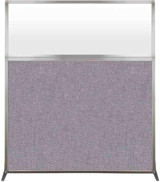 Versare Hush Screen Portable Room Divider | Workstation Wall Divider | Freestanding Privacy Hush Panels | Frosted Windows | Fabric Office Divider Screen | Great for Room Separation