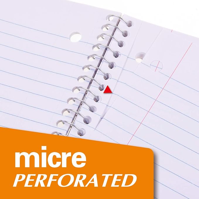 KAISA Spiral Notebooks 1 Subject Note Books,70 Sheets 10.5x8in Wide Ruled, Paper Note Books Home School Supplies for Students Office, 1Carton of 24Books