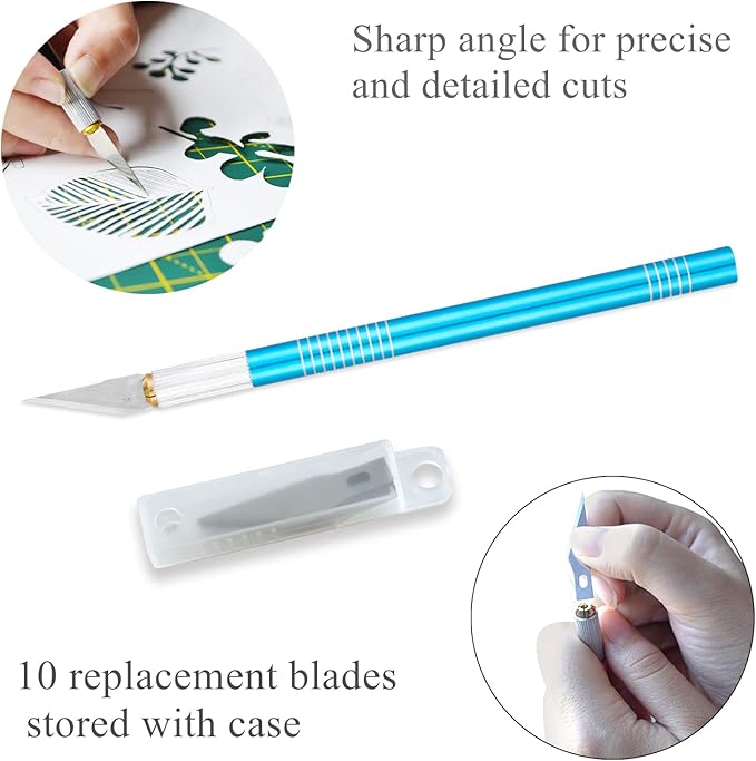 Rotary Cutter Set - Quilting Kit incl. 45mm Fabric Cutter, 5 Replacement Blades, A2 Cutting Mat, Acrylic Quilting Ruler and Sewing Clips, Craft Knife Set, Ideal for Crafting, Sewing, Patchworking