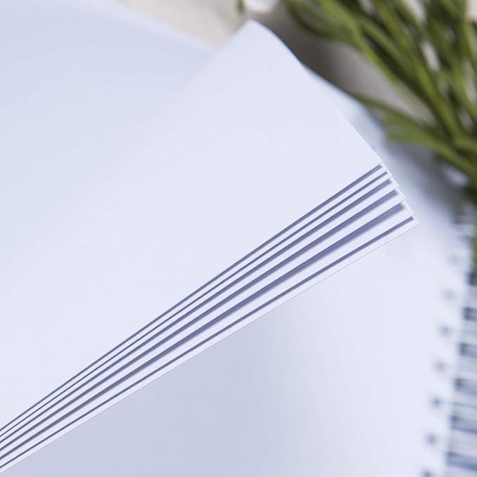 12 x 12 Inch Large DIY Scrapbook Photo Album with Window Design Cover 80 Pages Craft Paper Memory Book for Weeding Anniversary Travel and Baby (White)