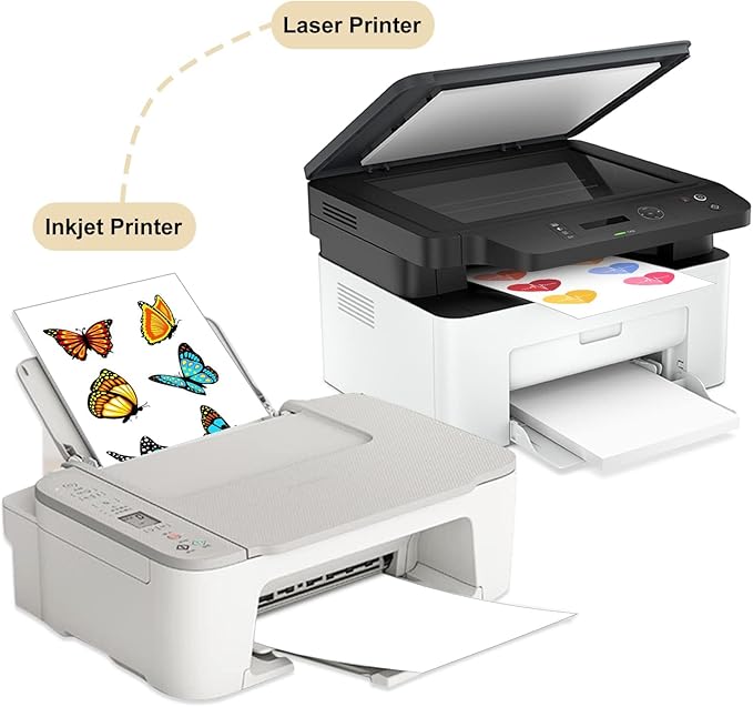 BESTEASY Sticker Paper 8.5" x 11" Full Sheet Label Stickers for Laser & Inkjet Printers, Self-Adhesive Paper Shipping Labels (4000 Sheets,4000 Labels)