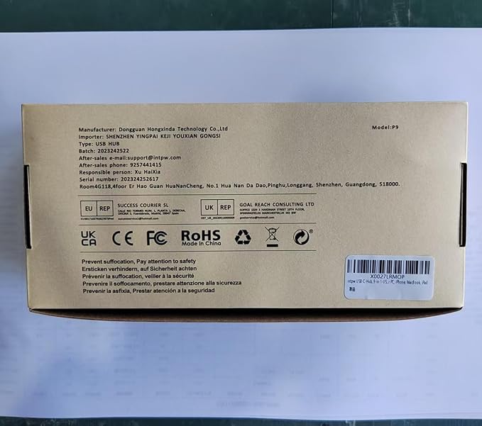 USB C Hub, intpw 9-in-1 USB Hub for Laptop with 4K HDMI, PD 100W, USB-C and 2 USB A 3.0 5Gbps, 2 USB A 2.0, SD/TF Card Reader, Aluminum USB Hub for PC, iPhone, MacBook, iPad