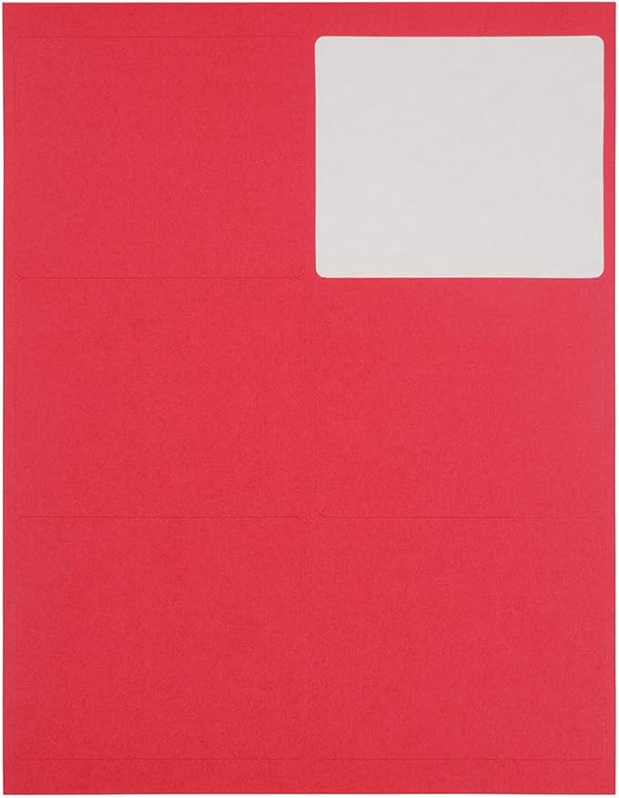 JAM PAPER Shipping Address Labels - Large - 3 1/3 x 4 - Red - 120/Pack