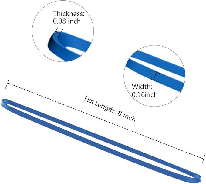 Coopay 180 Pieces Large Rubber Bands Bulk, 8 Inches Heavy Duty Strong Elastic Bands for Office Supply School Home, Securing Trash Can Garbage Cans, File Folders (Multicolor)