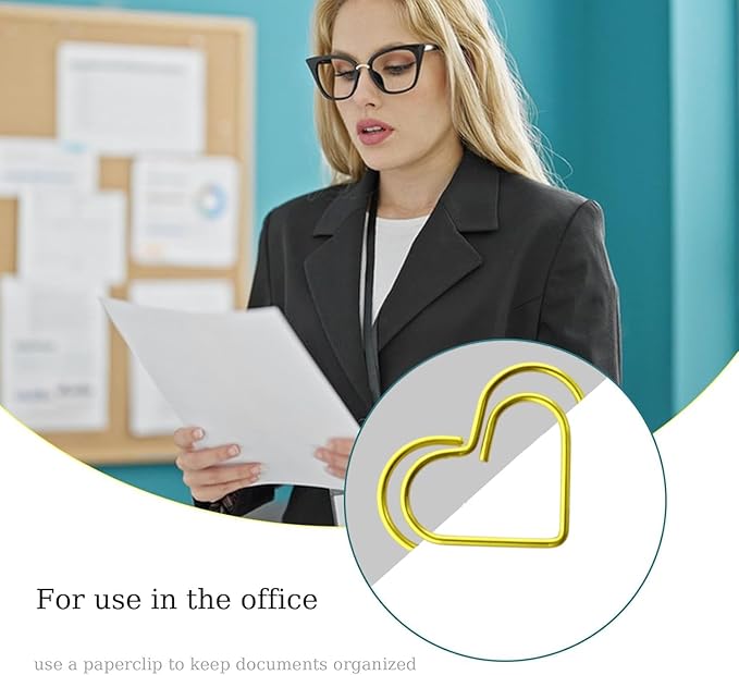 150 Pcs Small Yellow Paper Clips Cute Paperclips Decorative Clip Basic Office Supplies for Photo Wedding Invitations