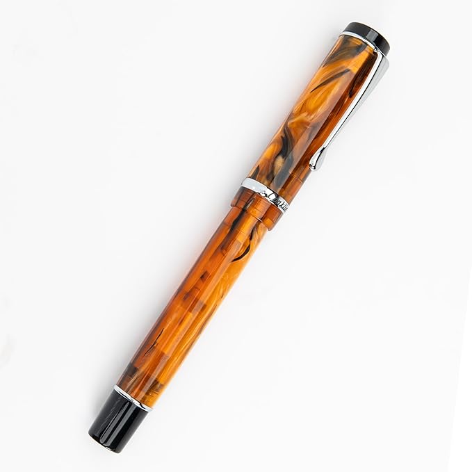 Conklin Duragraph Fountain Pen Amber - Extra Fine Nib, Precision Writing Instrument with Warm Amber Finish