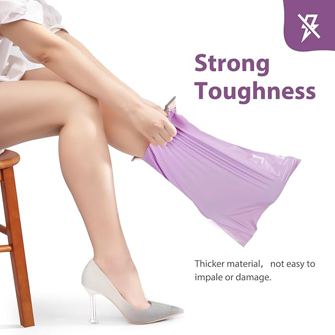 Fuxury Poly Mailers 14.5x19 Inch 50 Pcs, Waterproof Shipping Bags for Clothing, Strong Adhensive Shipping Envelopes for Small Business Suppliers, Self Seal Mailers Poly Bags Mailing Envelopes Purple