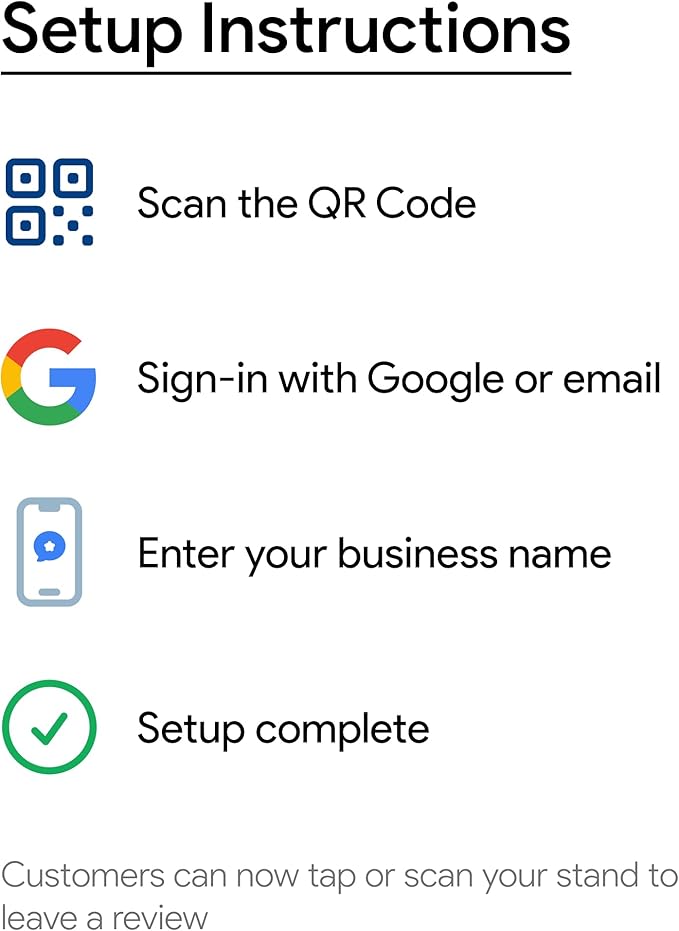 Google Review Stand - NFC & QR Code, Easy Setup, For All Businesses (10-Pack)