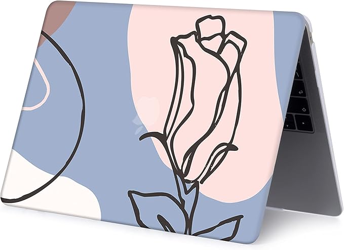 Case Compatible with MacBook Pro 13 Inch 2015 2014 2013 2012 Model A1502 & A1425, Plastic Hard Shell Protective Case with Keyboard Cover for Mac Pro Retina 13 Old Version - Simple Flower