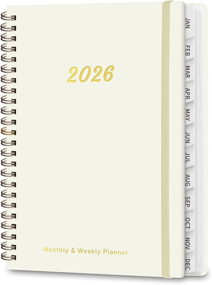2026 Planner, Weekly and Monthly Calendar Planning Agenda, Jan 2026 - Dec 2026, Academic Planner Book, Desk Accessories and Office Supplies for women & men - A5 (6.3'' x 8.5'')
