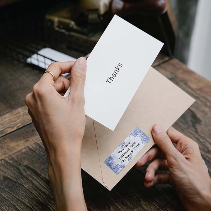 Personalized Address Labels - Custom Address Labels, Colorful Patterns, Set of 100, Matte Silver (2.6x1 Inch)