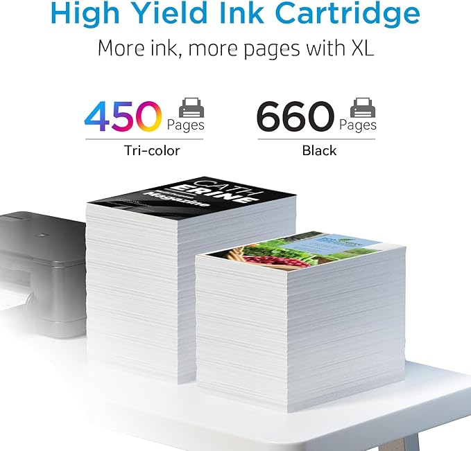 64XL Ink Cartridge Compatible for HP 64 Ink Cartridges Black/Color ComboPack Compatible for HP Ink 64 Fit for Envy Photo 7855 7858 7100 7155 7120 7800 7158Inspire 7950e 7955e Tango Printer