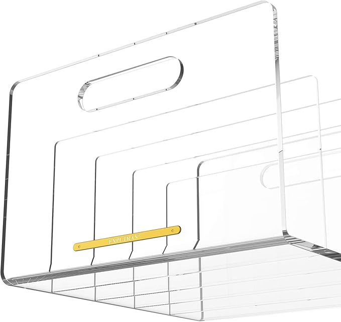 Acrylic File Sorter, Desktop File Collator Office File Organizer, Clear 11.4" x 6.7" x 10"