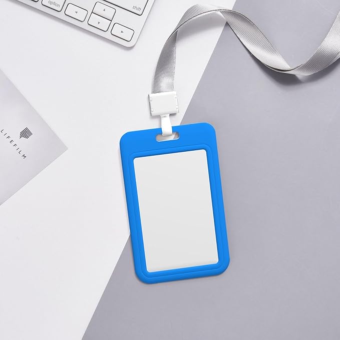 Custom Id Badge Holder Customizable Personalized Id Card with Photo Logo for Employee Work Office Staff Name Tag