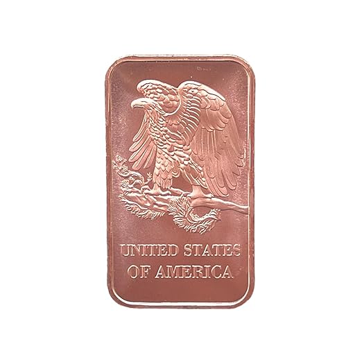 One (1) Ounce Walking Liberty Copper Bar by Unique Metals | Pack of 1 | .999 Fine Copper | Made in The USA