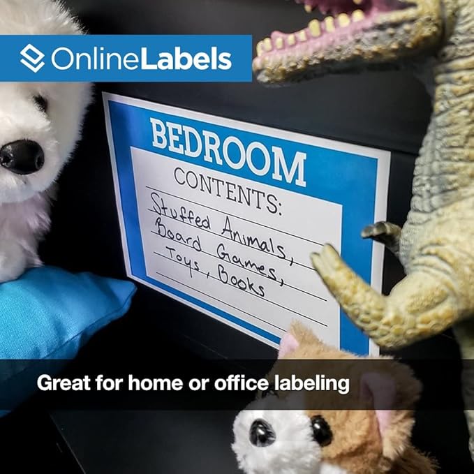 8.5 x 5.5 Half-Sheet Shipping Labels - Permanent, White Matte - for FBA, FedEx, UPS - Pack of 4,000 Labels, 2,000 Sheets - Inkjet/Laser Printers - Online Labels