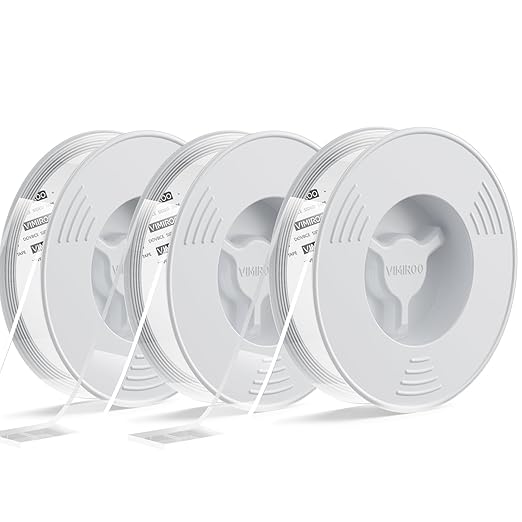 3 Pack Double Sided Tape Heavy Duty, Extra Large16.4FT Nano Double Sided MountingTape, Transparent Strong Removable Adhesive Picture Hanging Strips, Wall Tape Sticky Poster Carpet Decor