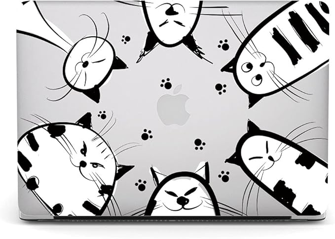 Case Compatible with MacBook Pro 13 Inch 2015 2014 2013 2012 Model A1502 & A1425, Plastic Hard Shell Protective Case with Keyboard Cover for Mac Pro Retina 13 Old Version - Cat