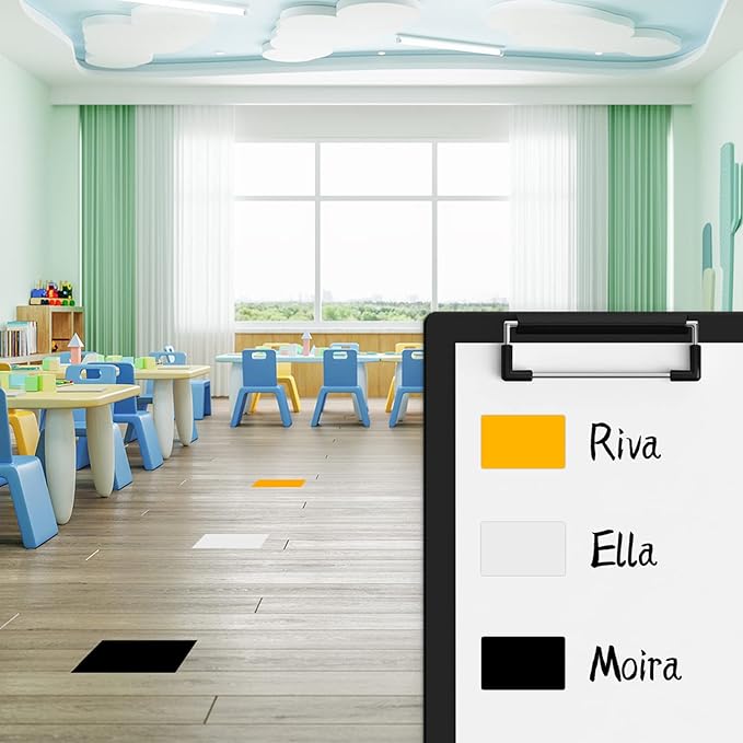 Rectangle Labels Sticker 3×5 Inch Vinyl Floor Stickers Color Coding Name Tags Roll Removable 200 PCS, White