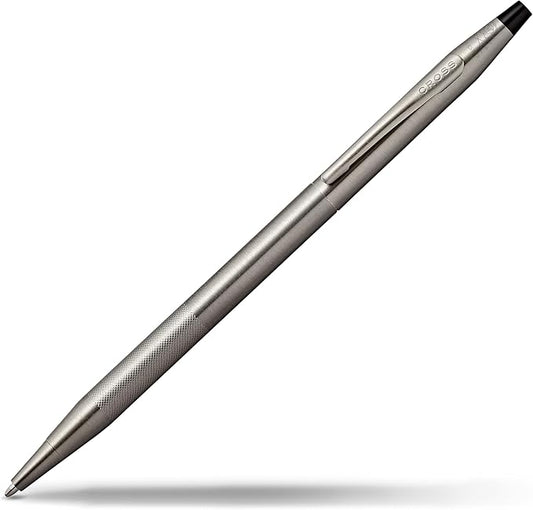 Cross Classic Century Refillable Ballpoint Pen Presented in a Luxury Gift Box - Medium Point, Black Ink, Titanium Gray Micro-knurl