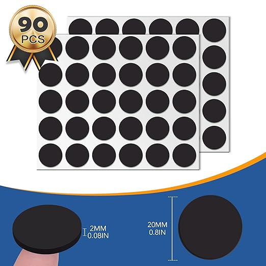 DIYMAG 90Pcs Magnetic Dot with Self Adhesive, Round Magnets Magnetic Tape Flexible Magnet Sheets with Adhesive for Crafts Photos and Die Storage Easy Peel and Stick, 0.8 x 0.08inch