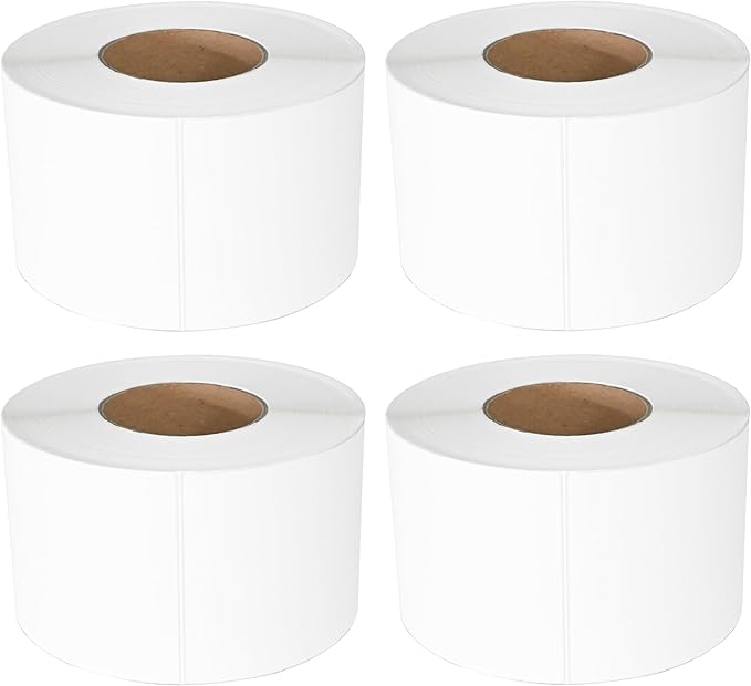 L LIKED 4000 Thermal Labels 4" x 6" Perforated Industrial Thermal Shipping Labels with 3" Core, (Commercial Grade)