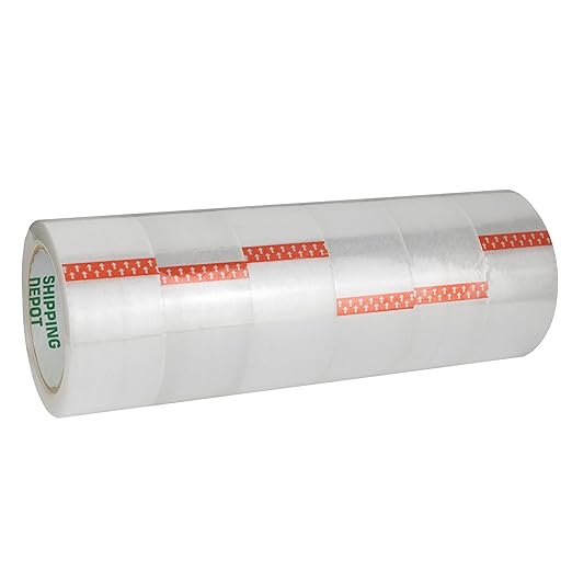 Clear Packing Tape (144 Rolls) Industrial 2 Mil - 2 inch x 110 Yards for Packing, Shipping, Moving BoxesRefill for Packing, Shipping, Sealing Moving Boxes