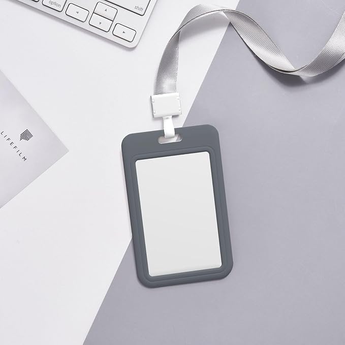 Custom Id Badge Holder Customizable Personalized Id Card with Photo Logo for Employee Work Office Staff Name Tag