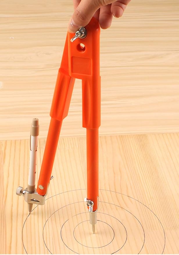 Professional Woodworking Compass Pencil Marking Compass Circle Maker Scriber for Geometry (Medium)