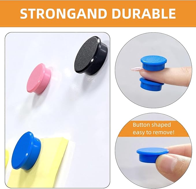 Qualsen Fridge Magnets, Cute Refrigerator Magnets for Whiteboard, Locker, Office, Classroom, Kitchen (20Pcs-Black+White)