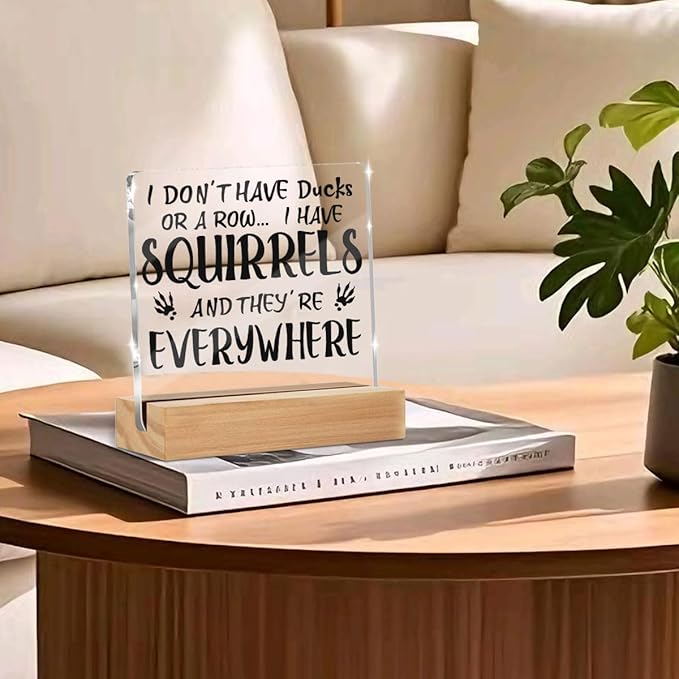 Funny Office Desk Decor Clear Acrylic Sign 4x4 Inch, Humorous Decorative Desk Accessories for Office Table Shelf Desktop Cubicle Decor, Small Gifts for Women Men Coworkers