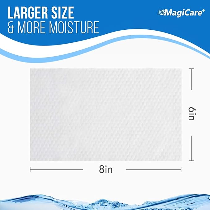 MagiCare 75% Large Alcohol Wipes (2 Canisters) - Hand Sanitizing Wipes - Hand Sanitizer Wipe, Unscented, Premium - Home, Classroom, Camping - 2, 100ct Canisters (200pcs)