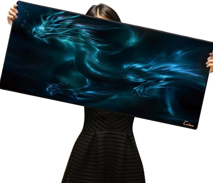 XXL Professional Large Mouse Pad & Computer Game Mouse Mat (35.4x15.7x0.1IN, Dragon)